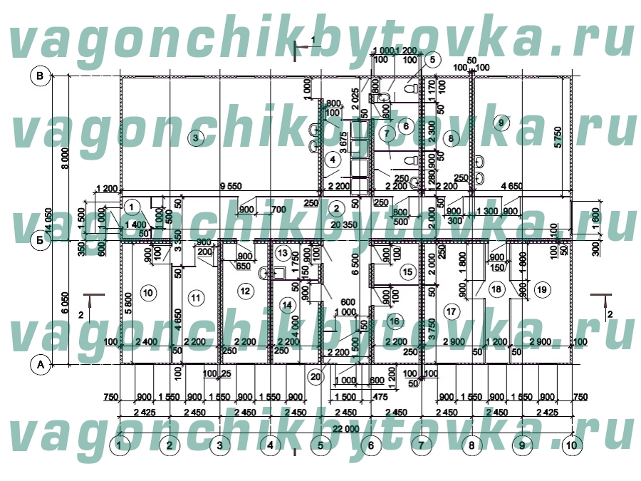 Модульное общежитие для строительных объектов