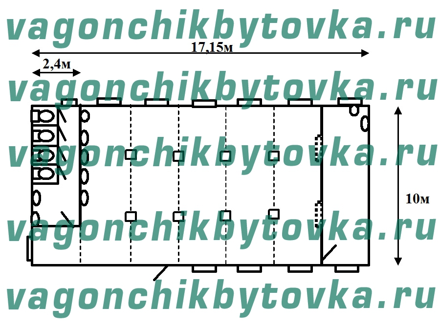 Столовая модульная из БК 10м