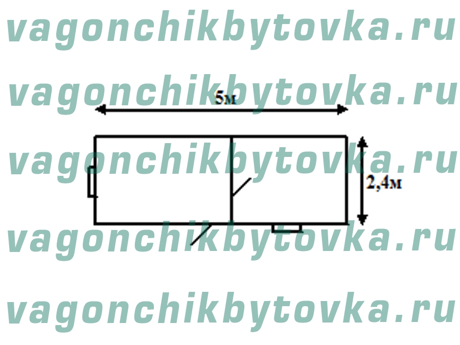 Торговый павильон из вагончика-бытовки 5м
